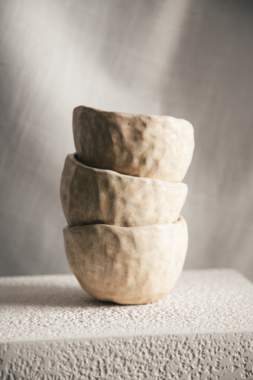 Cappuccino Cups (Set of 3) - Sandstone