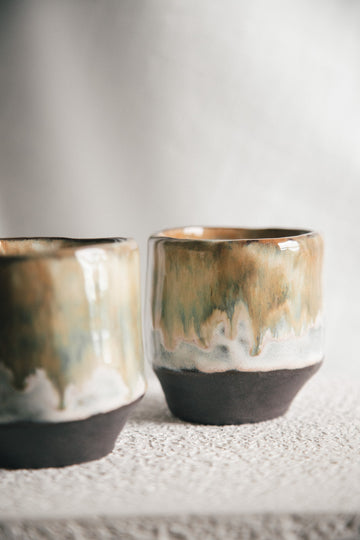 Large Cappuccino Cups (Set of 2) - Moss