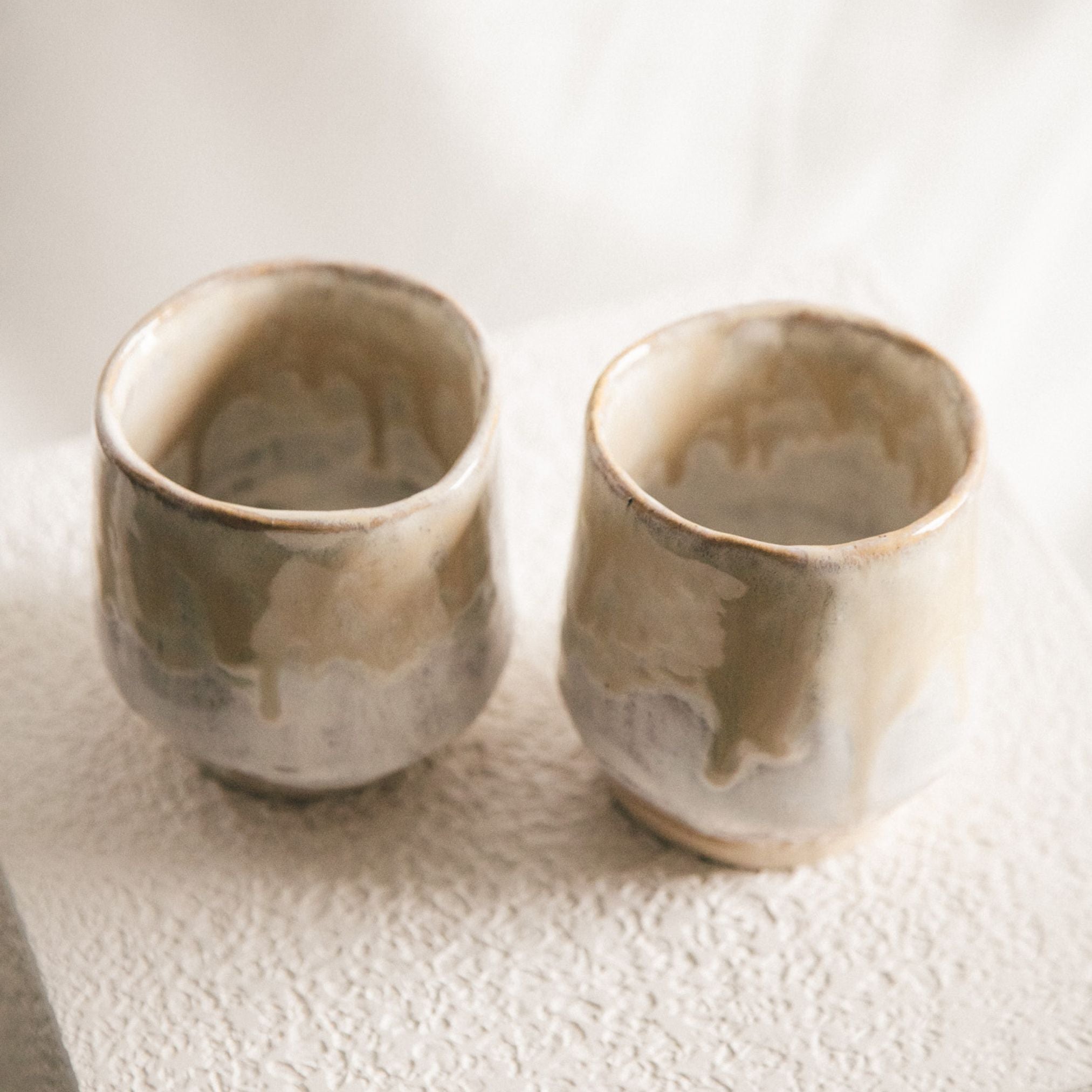 Large Cappuccino Cups (Set of 2) - Oyster