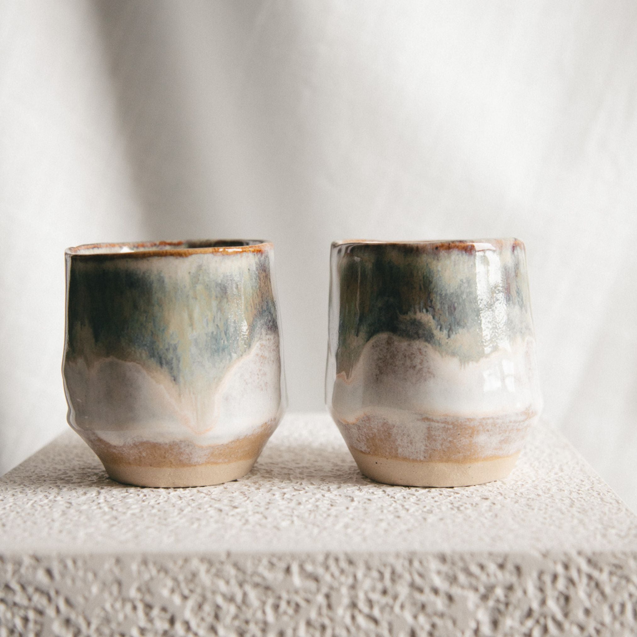 Large Cappuccino Cups (Set of 2) - Forest