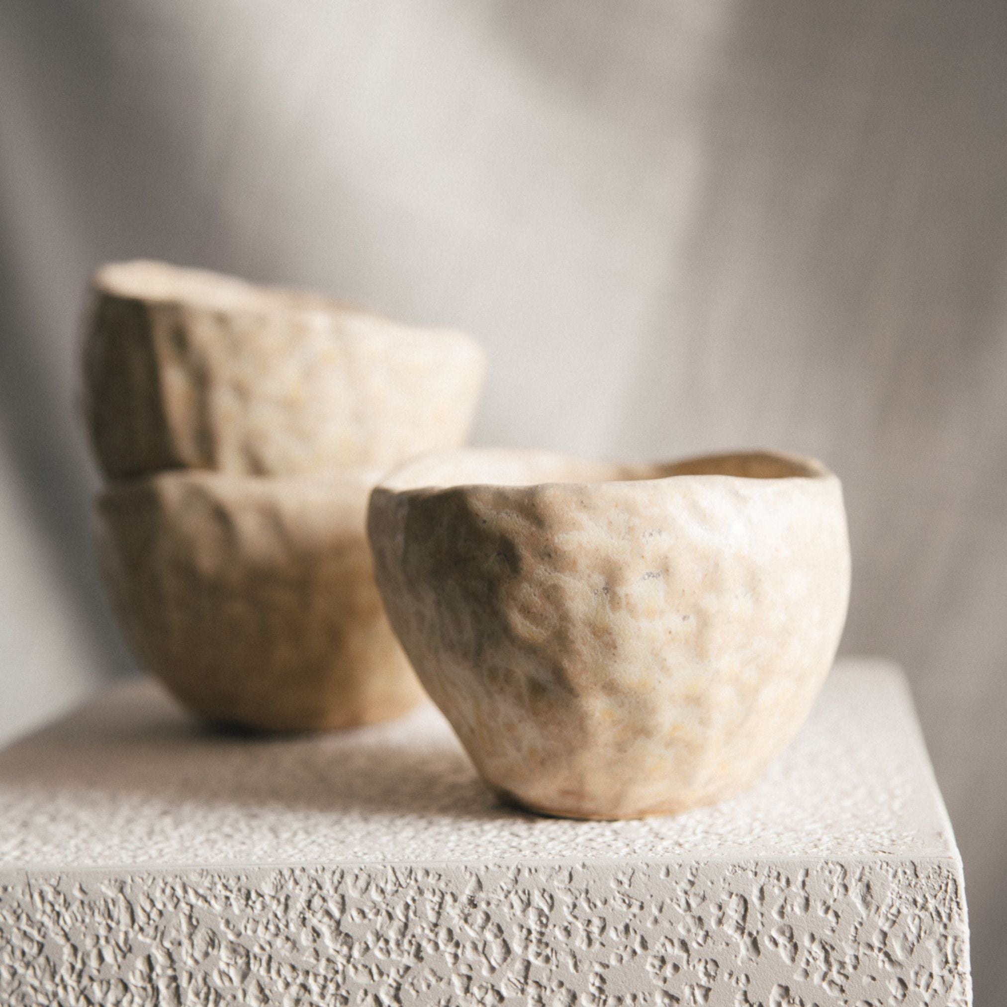 Cappuccino Cups (Set of 3) - Sandstone