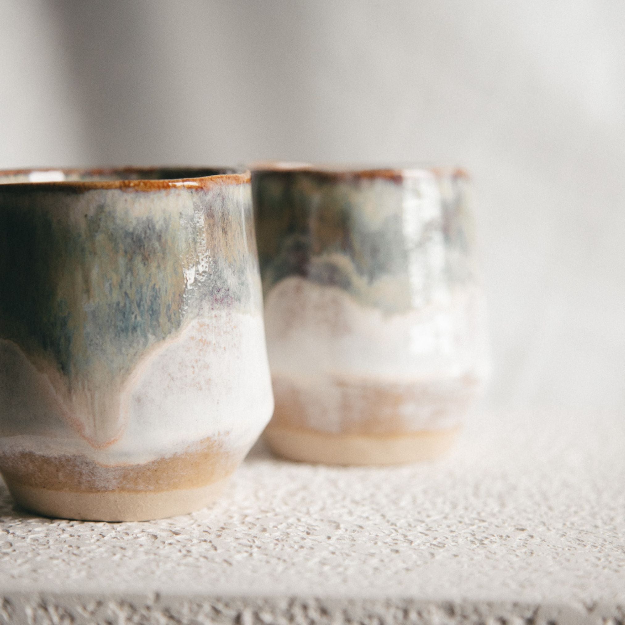 Large Cappuccino Cups (Set of 2) - Forest
