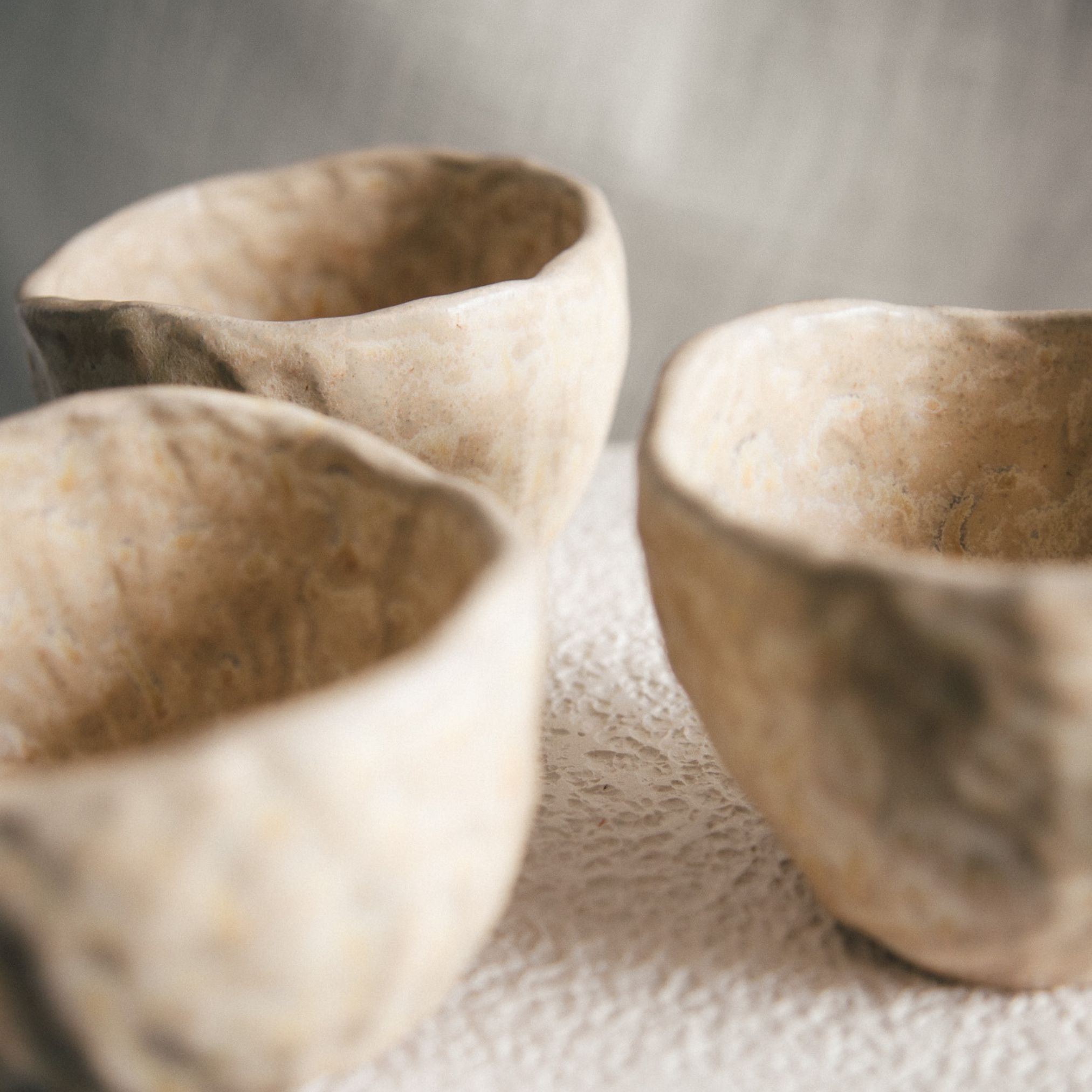 Cappuccino Cups (Set of 3) - Sandstone