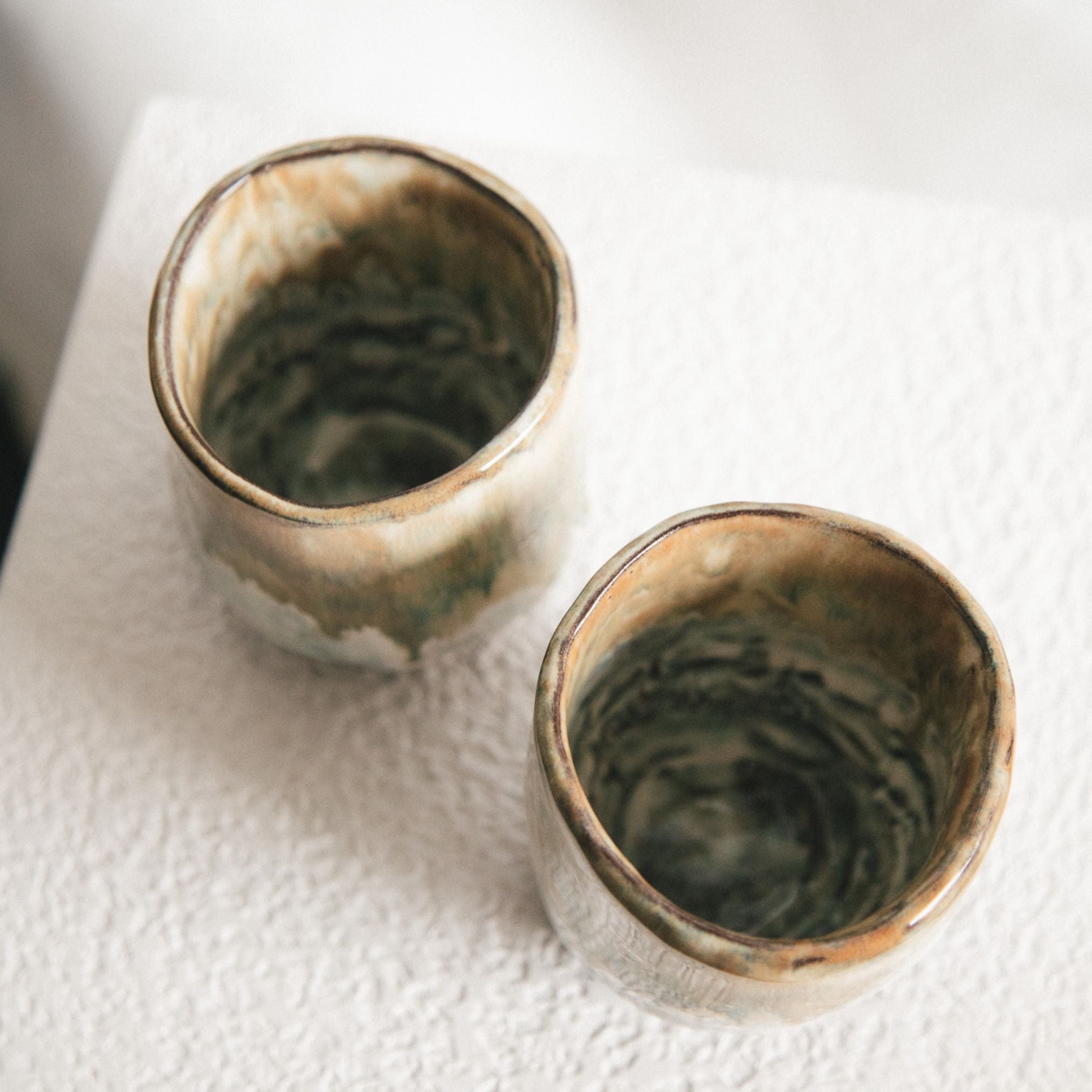 Large Cappuccino Cups (Set of 2) - Moss