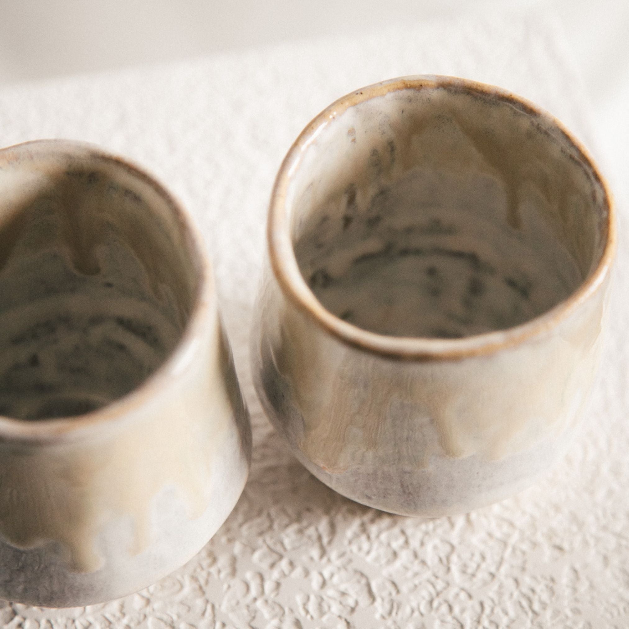 Large Cappuccino Cups (Set of 2) - Oyster