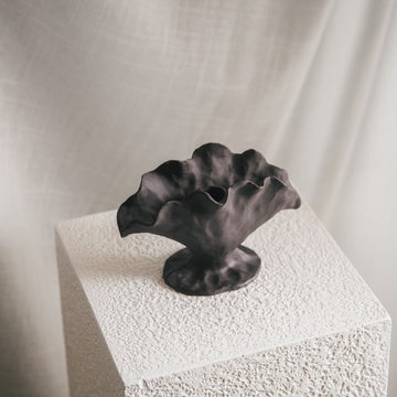 Bloom Candlestick - Dark Stone