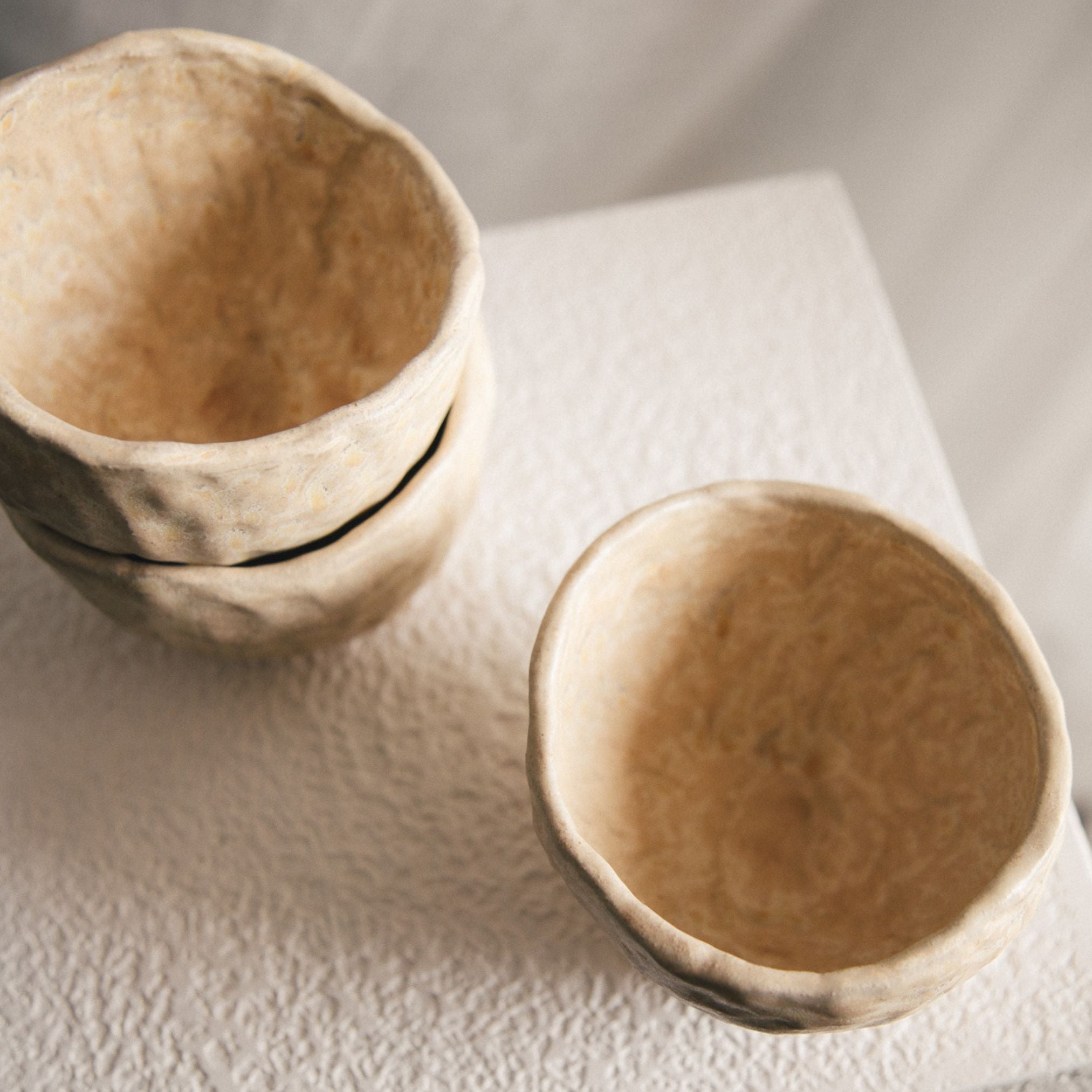 Cappuccino Cups (Set of 3) - Sandstone