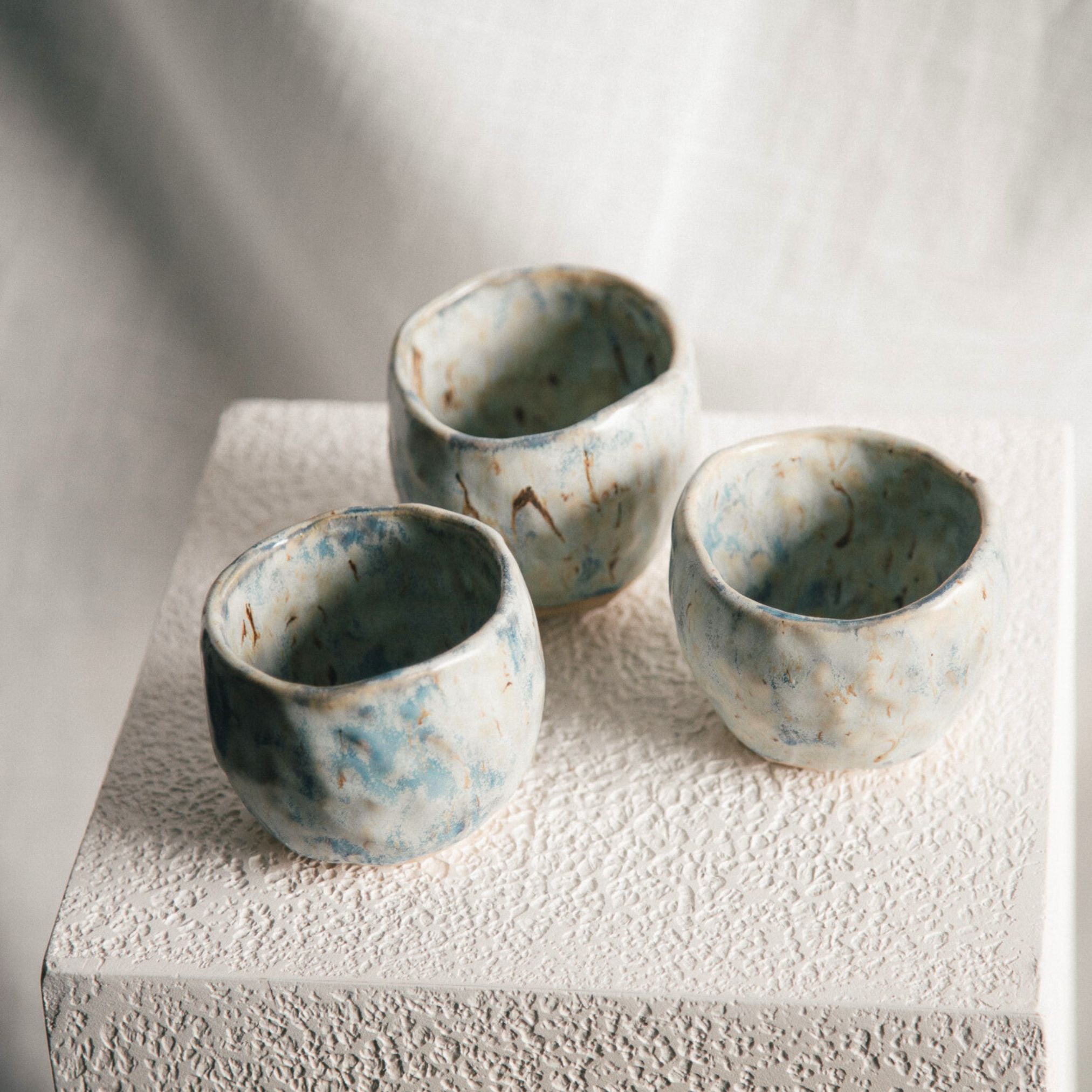 Espresso Cups (Set of 3) - Reef Blue