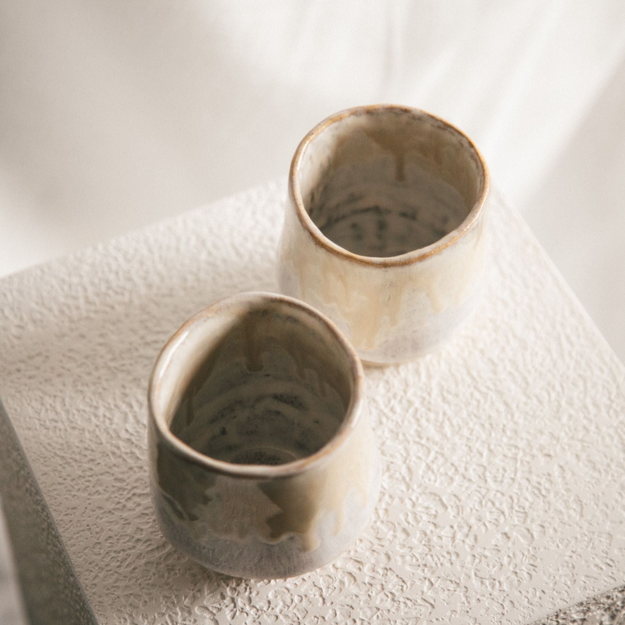 Large Cappuccino Cups (Set of 2) - Oyster