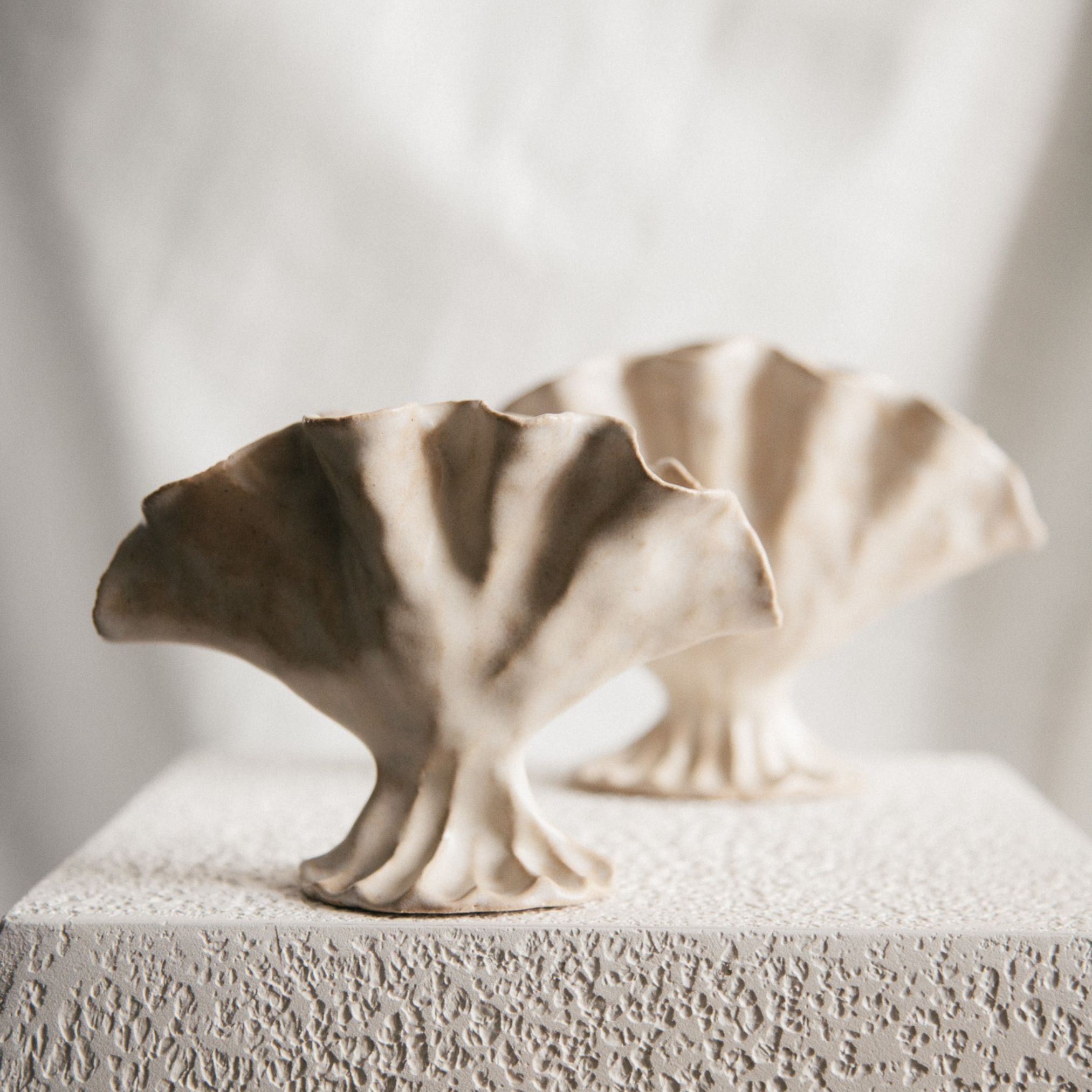Bloom Candlestick Set of Two - Ivory