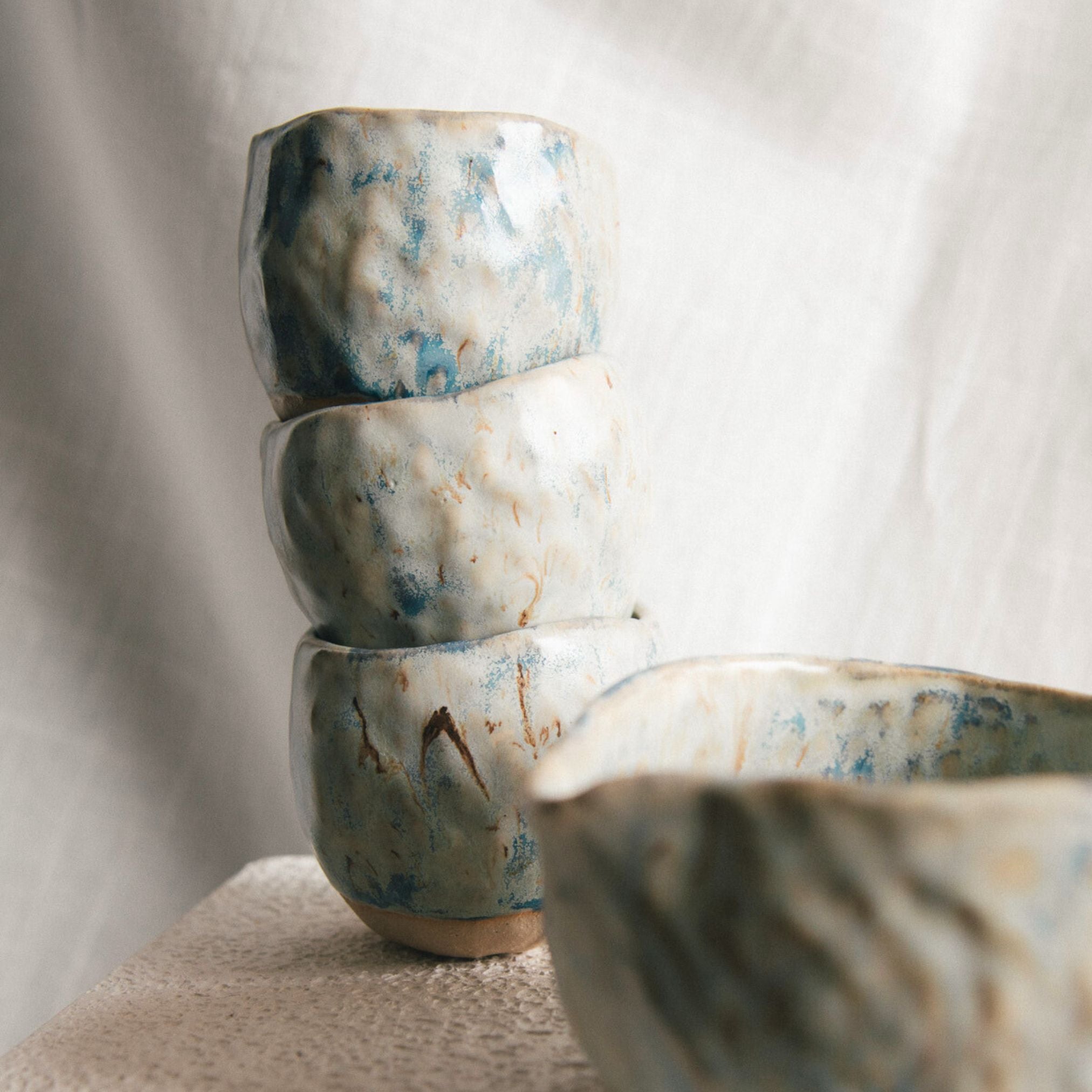 Espresso Cups (Set of 3) - Reef Blue