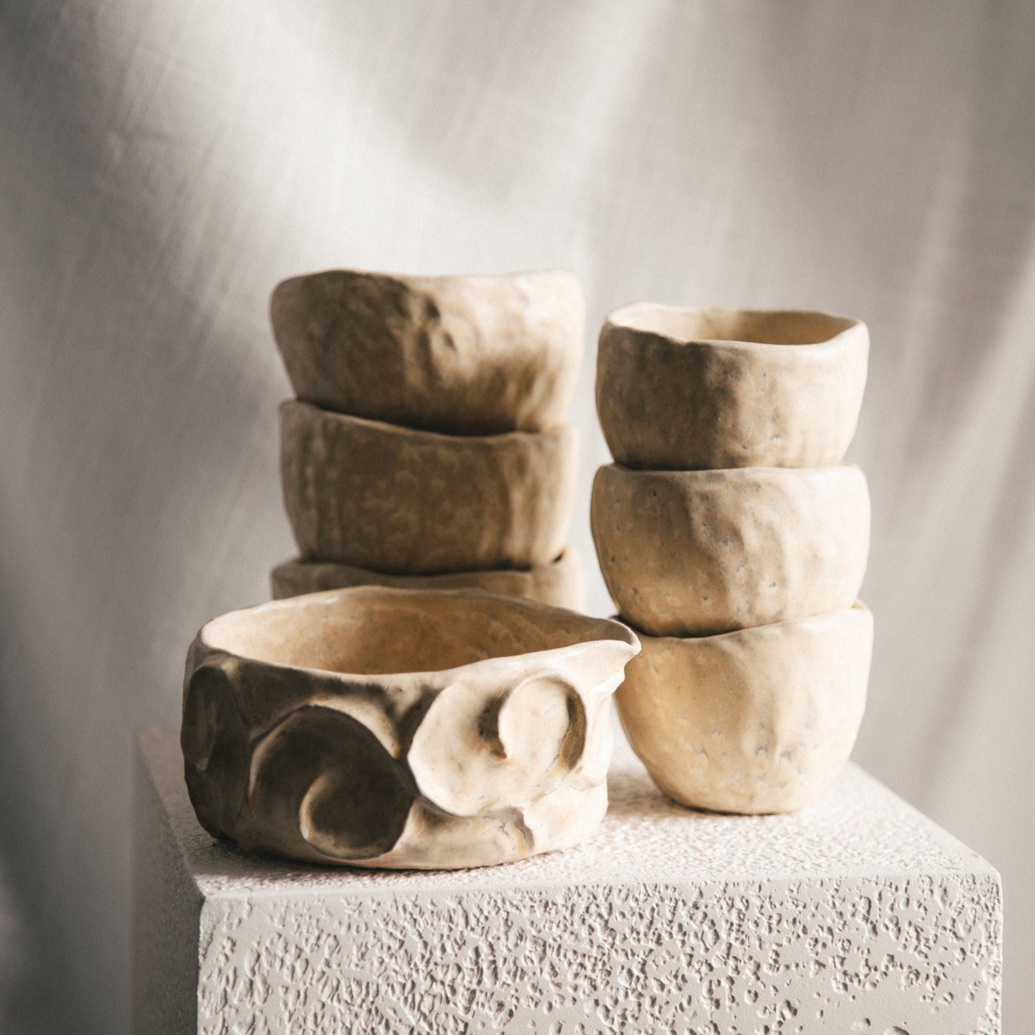 Detailed Matcha Bowl - Sandstone