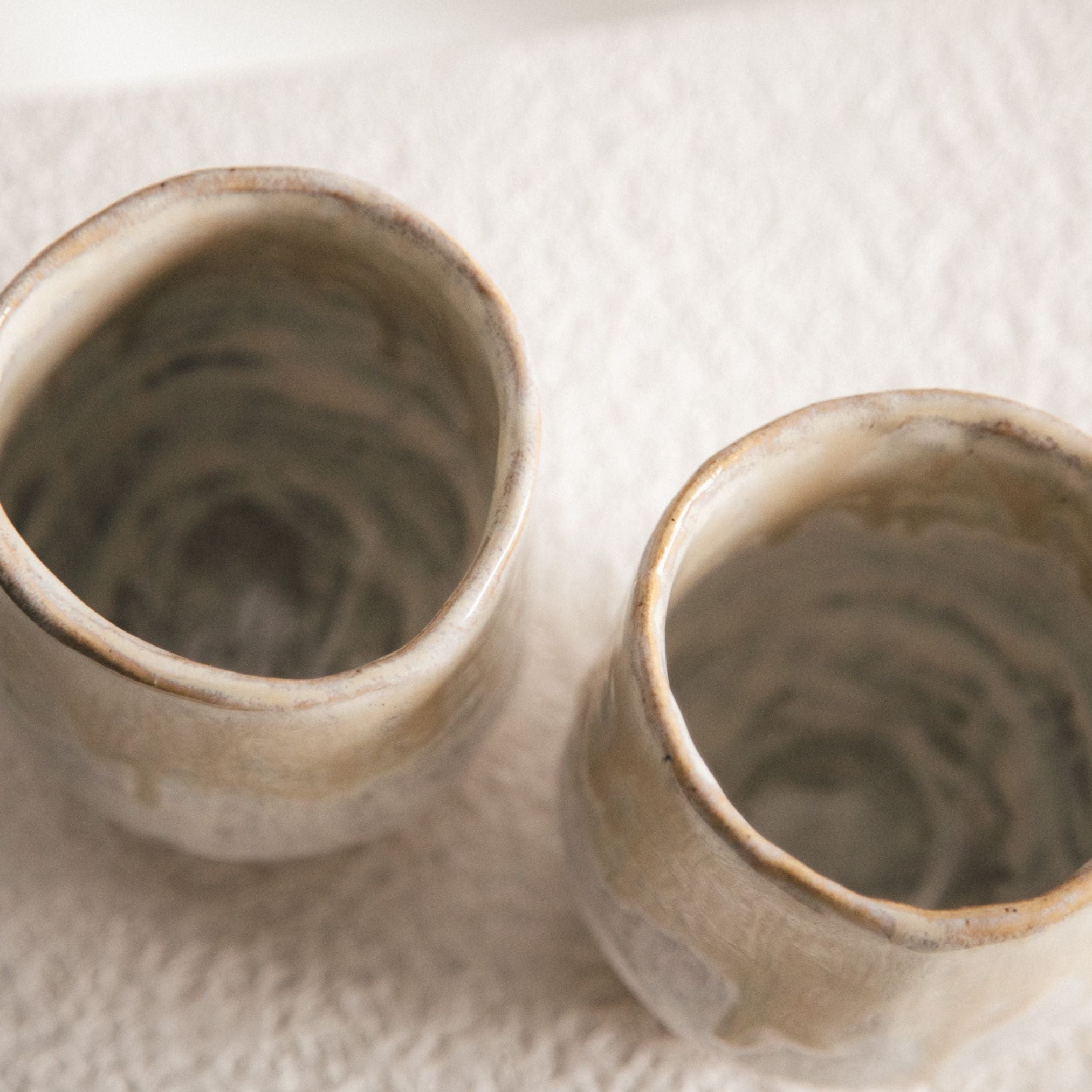 Large Cappuccino Cups (Set of 2) - Oyster