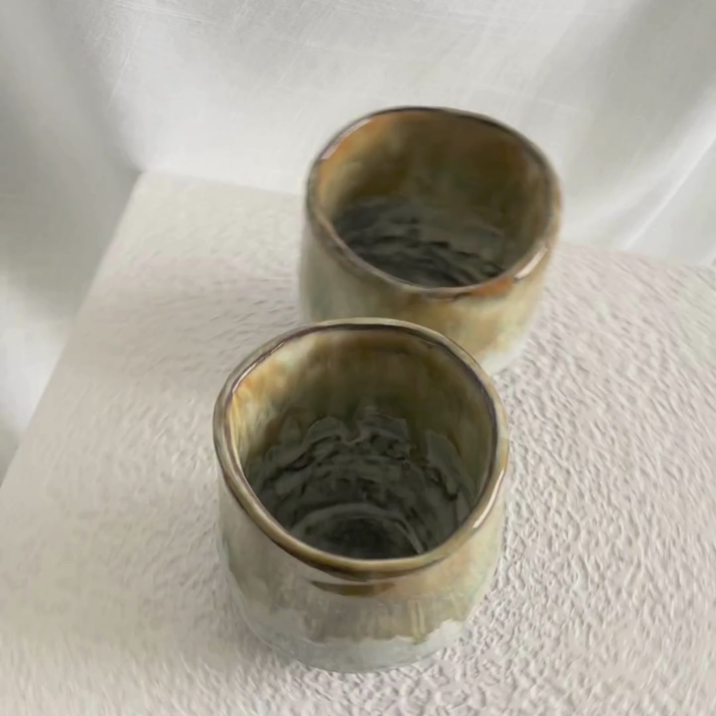 Large Cappuccino Cups (Set of 2) - Moss